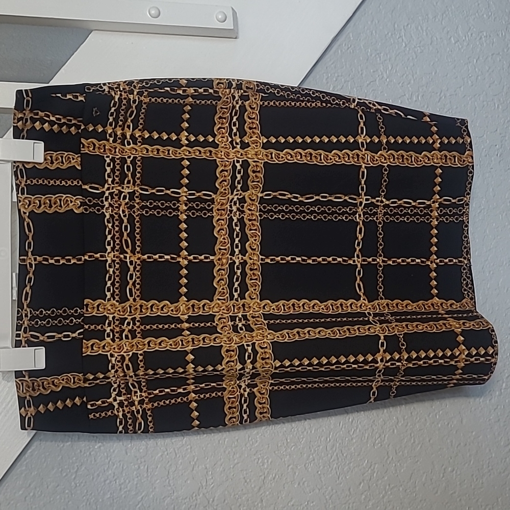 Talia black and gold pencil skirt